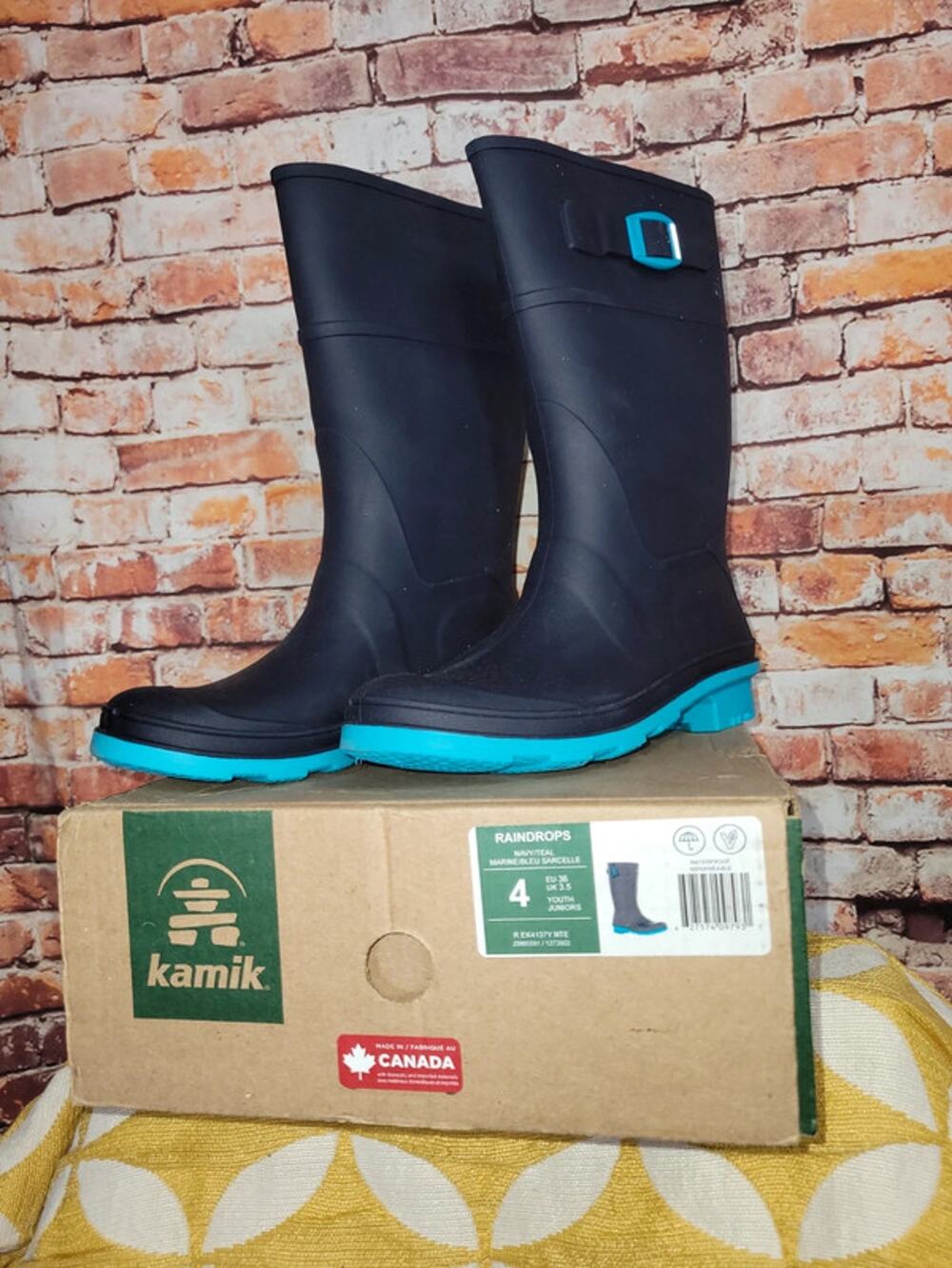 Kamik Kids' Raindrops Rain Boots